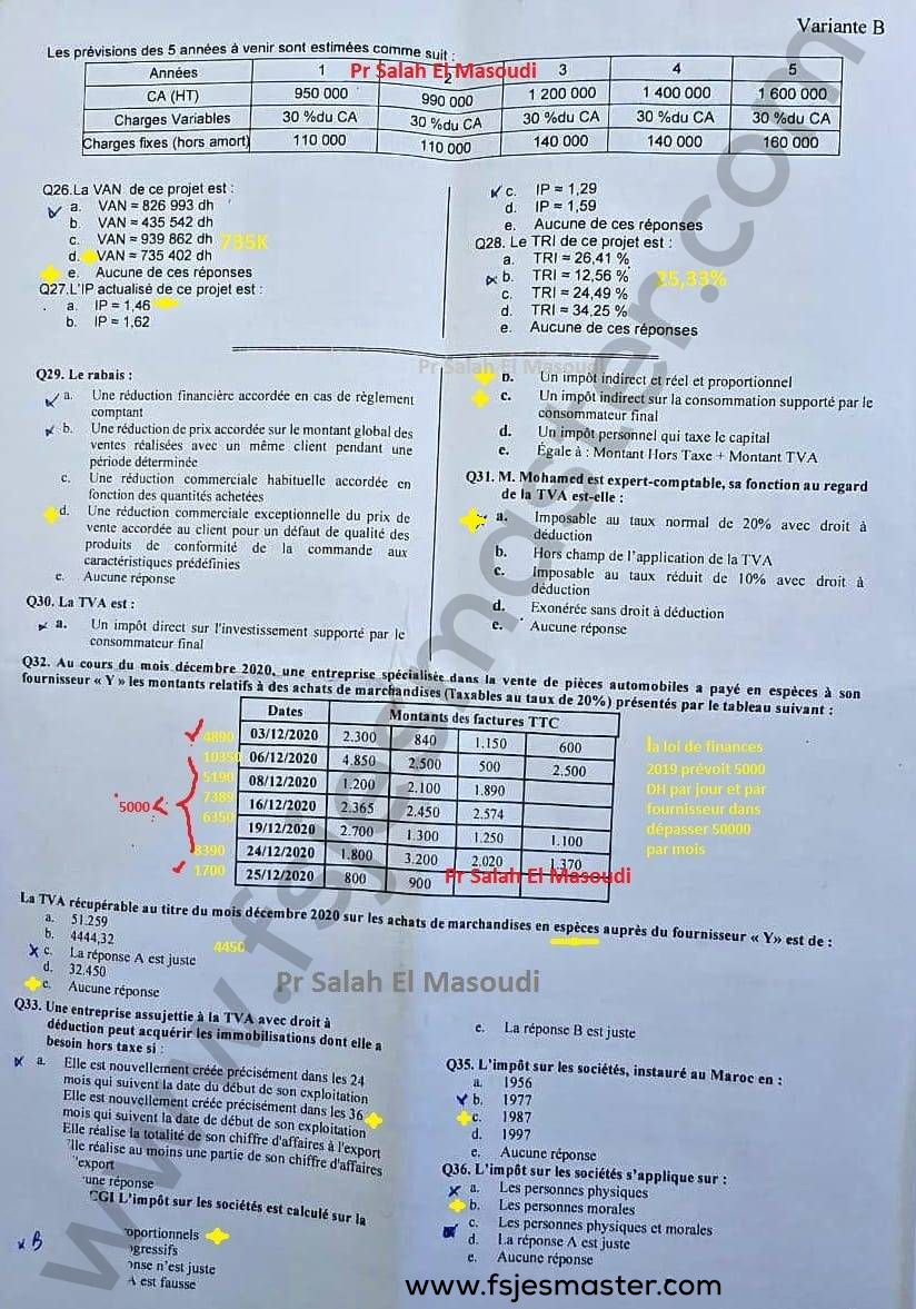 Extrait scanné — Faculté d'Économie et de Gestion Béni Mellal (Sultan Moulay Slimane) 2022